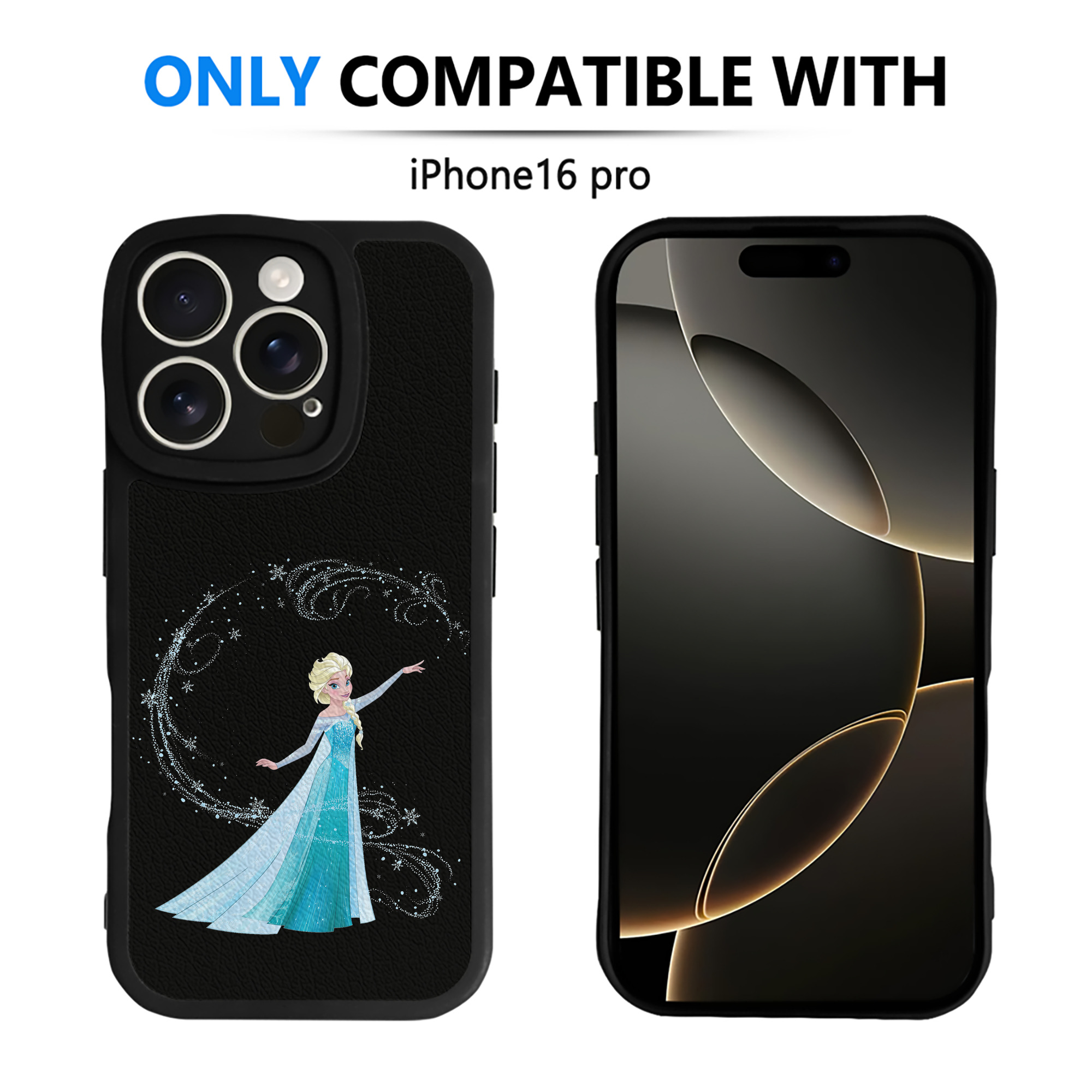 （画像用） アナと雪の女王 アンナ エルサ Frozen Anna Elsa 【iPhone 16シリーズ対応】シリコンスマホケース（レザー調） 材質：シリコン